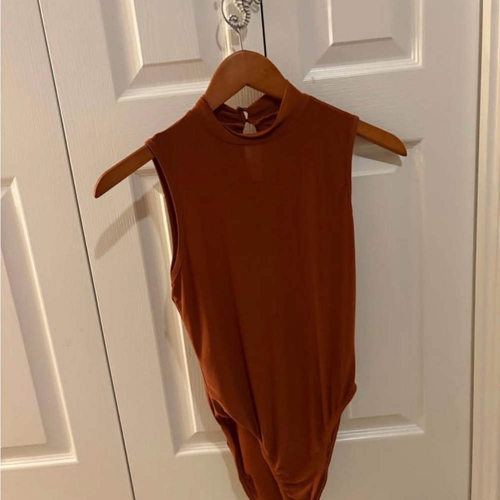 Rust Sleeveless Bodysuit